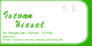 istvan wiesel business card